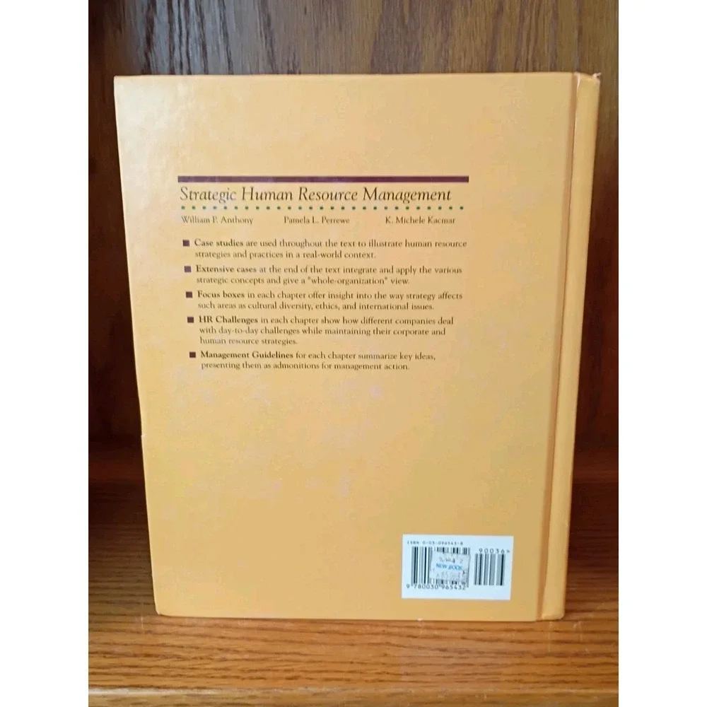 Strategic Human Resources Management Hardback Book 1993